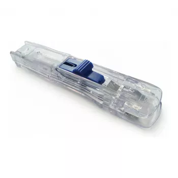 Dispensador Rapesco Supaclip 40 - transparente - 40 folhas - clipes de aço inoxidável - 8 clipes incluídos