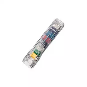 Dispensador Rapesco Supaclip 40 - preto/prateado - capacidade 40 folhas - 8 clipes incluídos