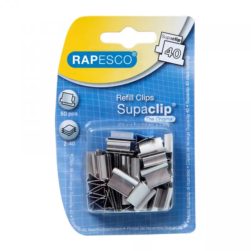 Perfurador de 4 furos Rapesco RC4050SS, aço inoxidável, 40 folhas, 50 unidades, 125 mm, 80 mm
