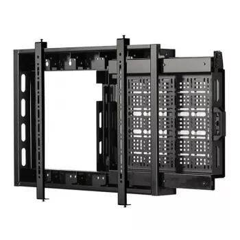 Suporte de parede para ecrã plano B-TECH BT7883/B com prateleira AV extensível, VESA 600x400, 70 kg, preto