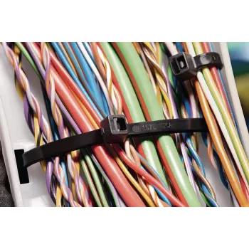 HellermannTyton T50L Abraçadeiras - Poliamida - Branco - 11 cm - V2 - Série EC 60092 - IEC 62275:2006 - 39 cm