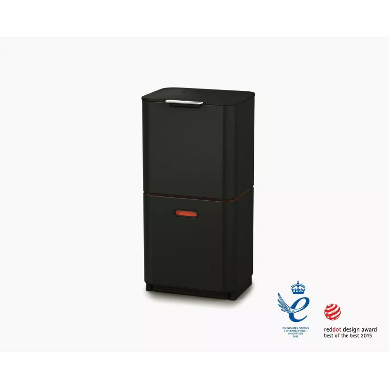 Recipiente de resíduos e reciclagem Joseph Joseph Totem Max 60L preto