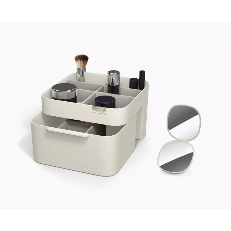 Conjunto Viva Make Me Up: organizador de cosméticos com gaveta magnética e espelho de bolso 2 em 1 (75007) Joseph Joseph