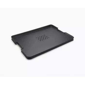 Joseph Joseph Cut&Carve Plus tábua de corte grande preta com espigões integrados para segurar a carne