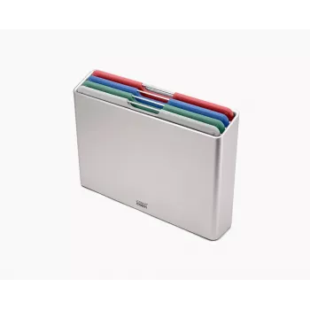 Conjunto de tábuas de corte Folio Steel L, 4 tábuas, prateado Joseph Joseph
