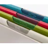 Joseph Joseph Folio Icon conjunto de 4 tábuas de corte multicolor com estojo de arrumação, grafite/prateado