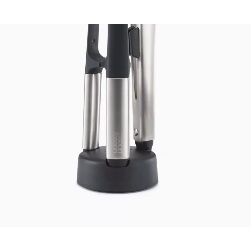 Joseph Joseph Elevate Fusio conjunto de 3 talheres em aço inoxidável com suporte compacto