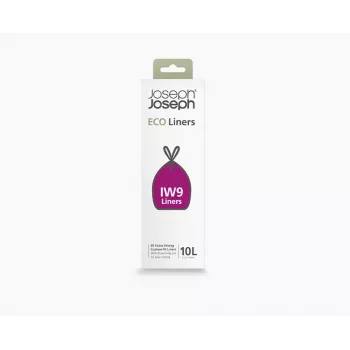 Joseph Joseph IW9 sacos do lixo 10L Custom-fit cinzento reciclado (20 sacos)