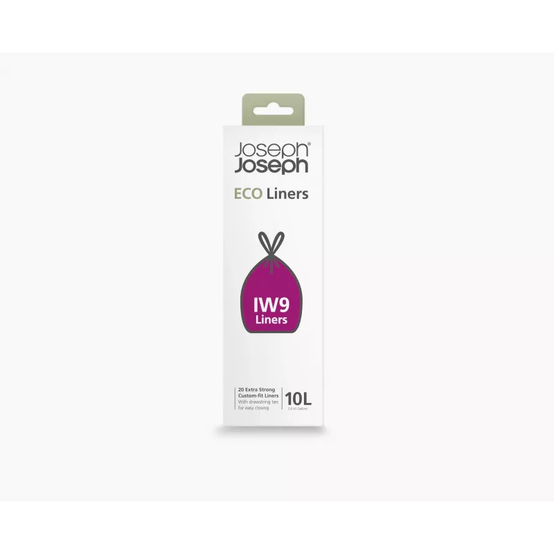 Joseph Joseph IW9 sacos do lixo 10L Custom-fit cinzento reciclado (20 sacos)
