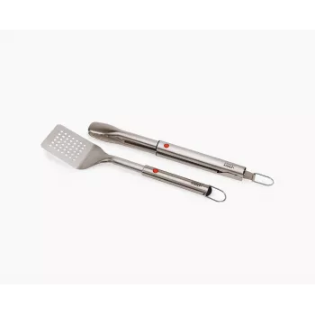 Joseph Joseph GrillOut conjunto de 2 espátula e pinça de churrasco, cinzento/aço inoxidável