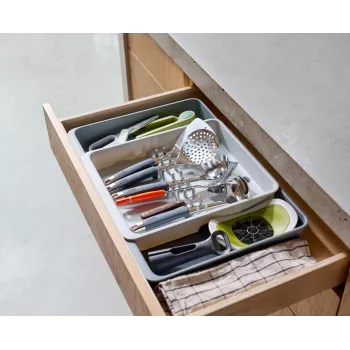 Organizador extensível de gaveta para talheres Joseph Joseph DrawerStore cinzento 8500017