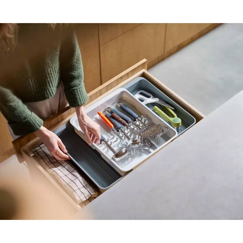 Organizador extensível de gaveta para talheres Joseph Joseph DrawerStore cinzento 8500017