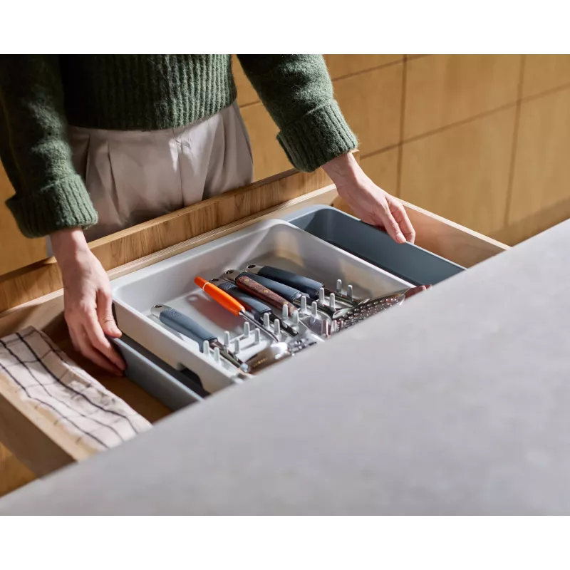 Organizador extensível de gaveta para talheres Joseph Joseph DrawerStore cinzento 8500017