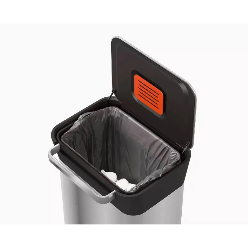 Joseph Joseph Titan compactador de lixo de 30L em aço inoxidável com sistema de compactação