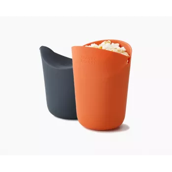 Conjunto para fazer pipocas no micro-ondas de 2 peças Joseph Joseph M-Cuisine laranja