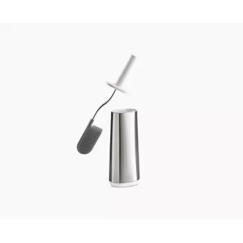 Escova de sanita Joseph Joseph Flex 70517 em aço inoxidável com cabeça de silicone, prateado/cinzento