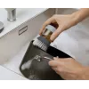 Joseph Joseph Palm Scrub Grey escova de lavar a loiça com doseador de detergente integrado