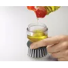 Joseph Joseph Palm Scrub Grey escova de lavar a loiça com doseador de detergente integrado