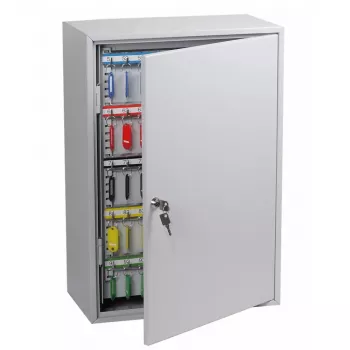 Caixa de chaves Phoenix Safe KC0604K - Cinzento - 200 ganchos - Fechadura de chave - 380 x 140 x 550 mm