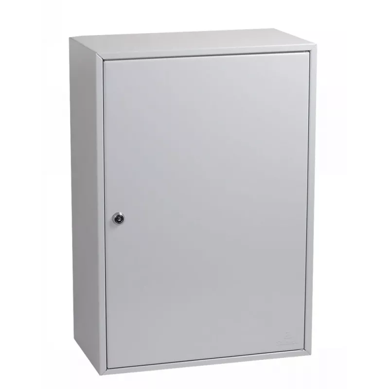 Caixa de chaves Phoenix Safe KC0604K - Cinzento - 200 ganchos - Fechadura de chave - 380 x 140 x 550 mm