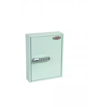 Cofre de chaves Phoenix Safe KC0601E - Cinzento - 42 ganchos - Fechadura eletrónica - Montagem na parede - 270 x 80 x 350 mm