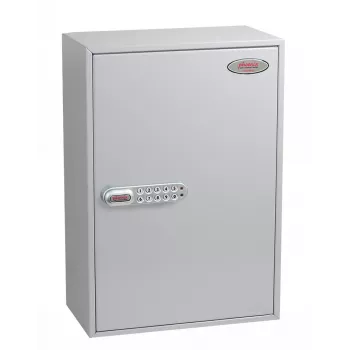 Caixa de chaves Phoenix Safe KC0605E - Cinzento - 300 ganchos - Fechadura eletrónica - 380 x 205 x 550 mm