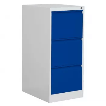Armário de arquivo de suspensão Phoenix Safe 3 gavetas azul