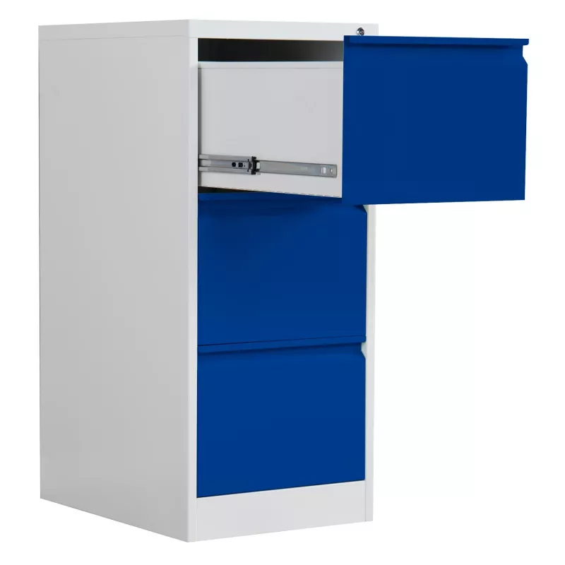 Armário de arquivo de suspensão Phoenix Safe 3 gavetas azul