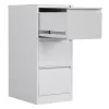 Armário de arquivo vertical Phoenix Safe FC1003GGK 3 gavetas, cinzento, proteção contra incêndio de 120 minutos