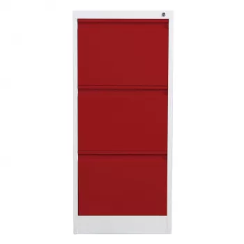 Armário de arquivo corta-fogo Phoenix Safe 3 gavetas vermelho