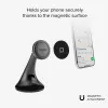 Suporte universal de telemóvel para carro com ventosa larga magnética SBS compatível com MagSafe - preto
