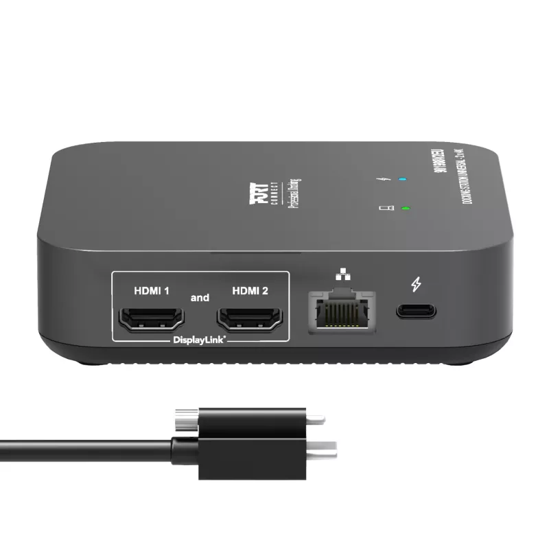 Estação de Acoplamento Universal PORT Designs - 2 x 4K 2 HDMI com Fonte de Alimentação - EU