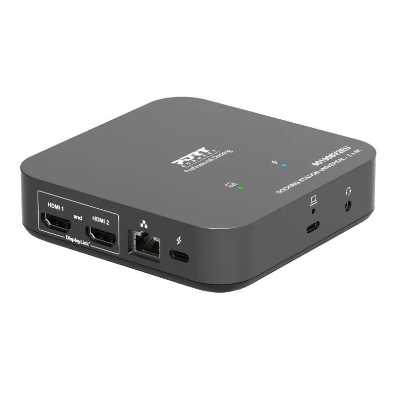 Estação de Acoplamento Universal PORT Designs - 2 x 4K 2 HDMI com Fonte de Alimentação - EU