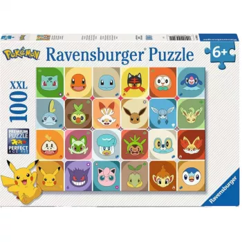 RAVENSBURGER puzzle infantil Pokémon Faces (100 peças)