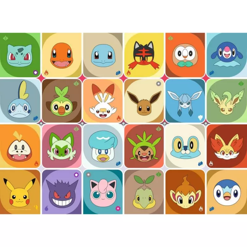 RAVENSBURGER puzzle infantil Pokémon Faces (100 peças)