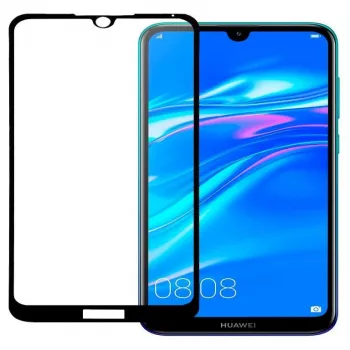 Evelatus Huawei Y5 2019 Protetor de ecrã em vidro 2.5D Full Cover com cola japonesa antiestático