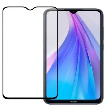 Evelatus Xiaomi Redmi Note 8T Protetor de ecrã de vidro temperado 2.5D (Full Glue) - moldura preta
