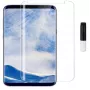 EVELATUS Samsung Galaxy S9 Plus Protetor de ecrã em vidro transparente UV com cola líquida