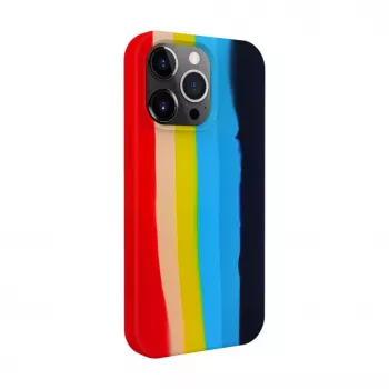 Evelatus Capa de silicone para Apple iPhone 15 Pro Max multicolor arco-íris