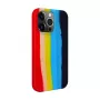 Evelatus Capa de silicone para Apple iPhone 15 Pro Max multicolor arco-íris