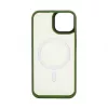Connect Capa híbrida com íman PC+TPU para Apple iPhone 13 verde