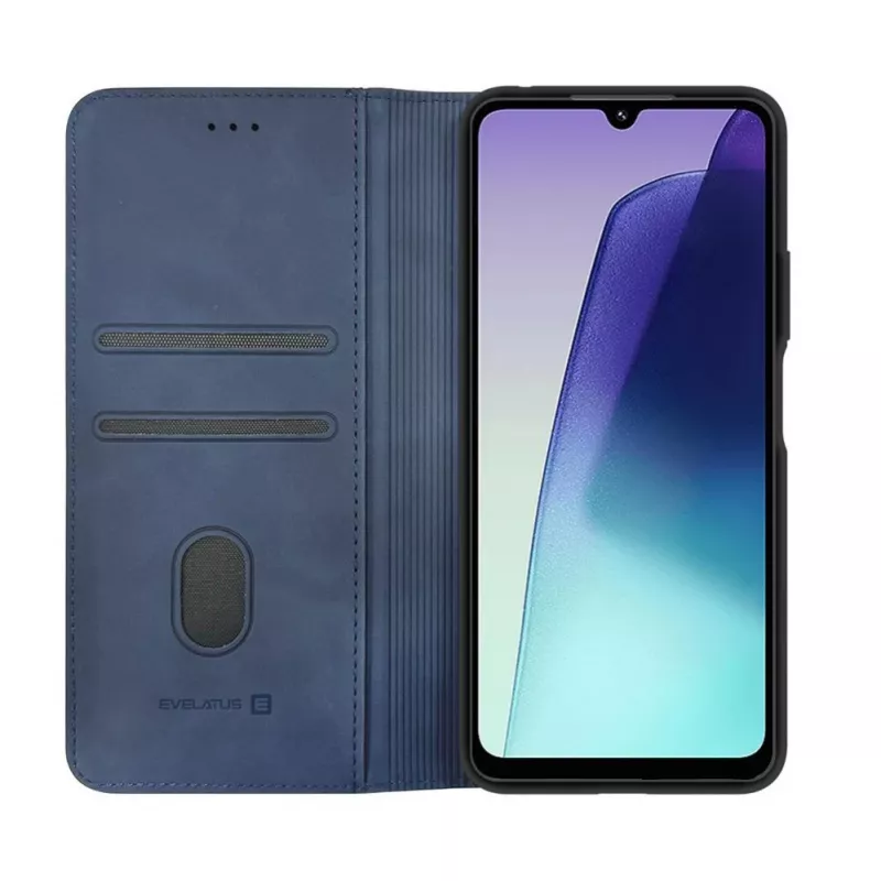 Evelatus Capa tipo livro para Xiaomi Redmi 14C 4G/14C 5G/Redmi A4/POCO C75 - Azul-escuro