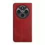 Evelatus Capa tipo livro em pele PU para Xiaomi Redmi 14C 4G/ 14C 5G / Redmi A4 / POCO C75 vermelha