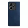 Evelatus Capa tipo livro em pele PU para Xiaomi Redmi Note 14 5G azul-escuro