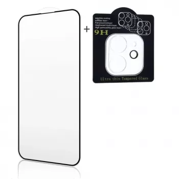 iLike Samsung Galaxy A06 X2 Super Set Película de Vidro Temperado Full Face 2.5D Edge + Vidro para Câmara