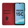 Evelatus Xiaomi Redmi 15C 4G/5G Book Case Folio vermelho