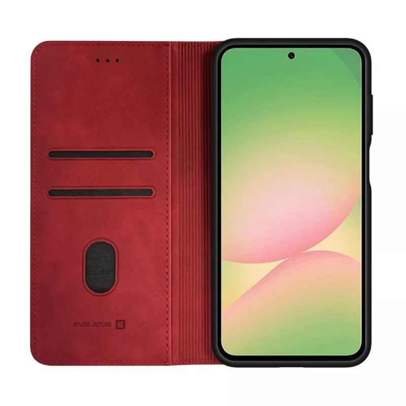 Evelatus Samsung Galaxy A57 Capa Tipo Livro Vermelho