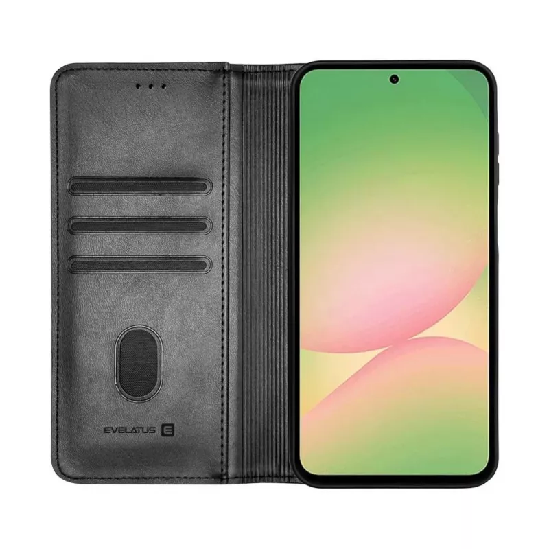 Evelatus Samsung Galaxy A57 Capa tipo livro Folio, preta
