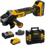 DEWALT DCG405S2T-QW 18V XR rebarbadora a bateria 125mm sem escovas com 2 baterias de 5.0Ah, carregador e mala TSTAK