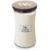 WoodWick White Tea & Jasmine vela perfumada em vidro, média, 275g